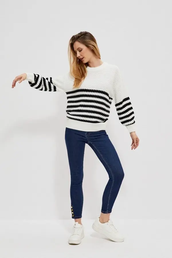 Marisse Marisse Sweater Z-Sw-3947 Off White_Black