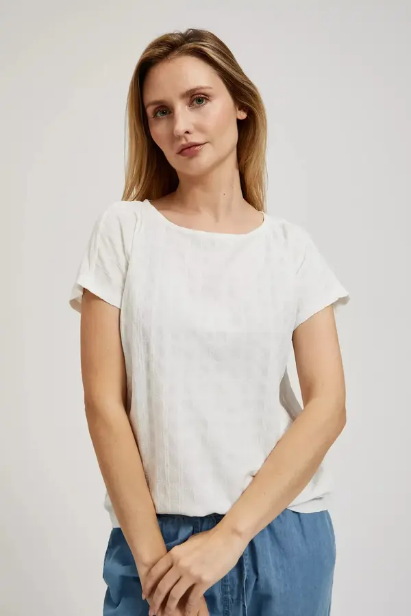 Marisse Marisse Women's Blouse L-Ts-4311 Off White