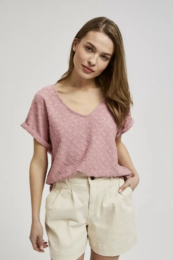 Marisse Marisse Women's Blouse L-Ts-4367 Dusty Pink