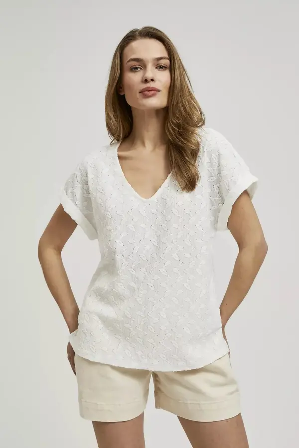 Marisse Marisse Women's Blouse L-Ts-4367 Off White