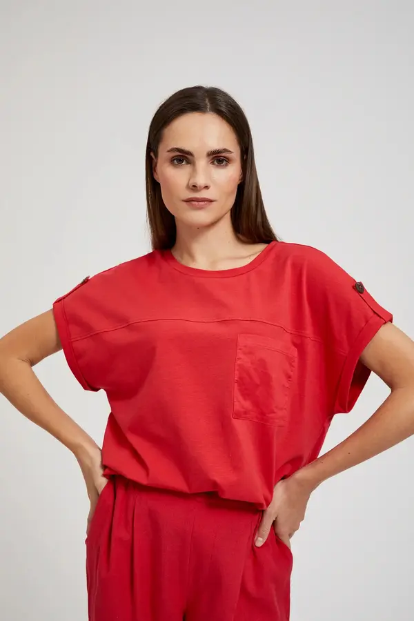 Marisse Marisse Women's Blouse L-Ts-4417 Red