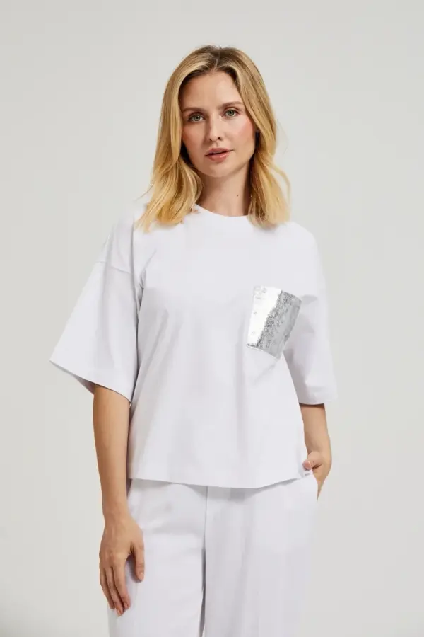 Marisse Marisse Women's Blouse L-Ts-4431 White