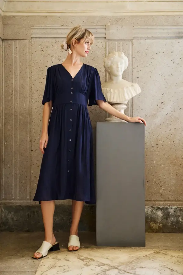 Marisse Marisse Women's Dress L-Su-4639 Navy
