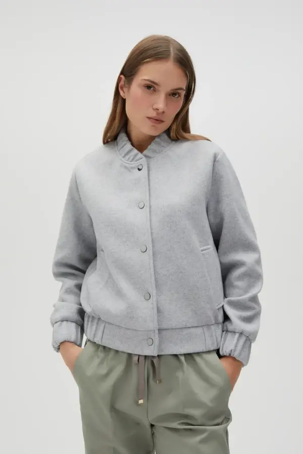 Marisse Marisse Women's Jacket L-Ku-4616 Grey Mel