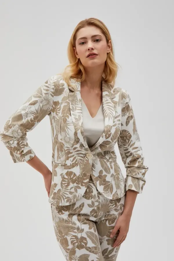 Marisse Marisse Women's Jacket L-Mr-4603 Off White