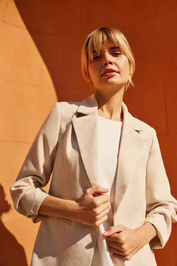 Marisse Marisse Women's Jacket L-Mr-4610 Off White