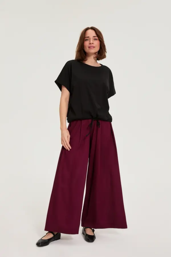Marisse Marisse Women's Pants L-Sp-4933 Burgundy