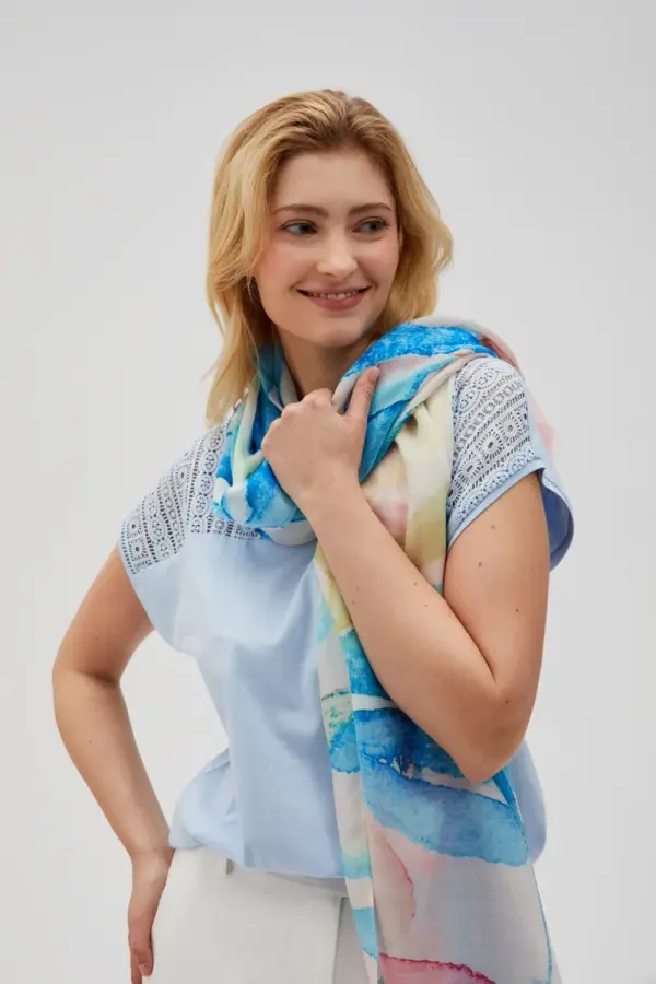 Marisse Marisse Women's Scarf L-Sz-4608 Blue