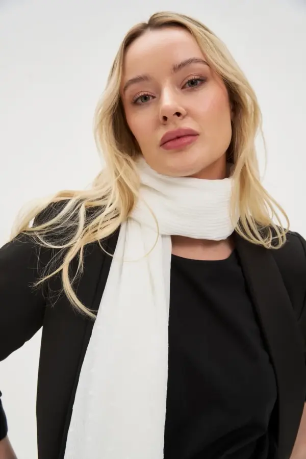 Marisse Marisse Women's Scarf L-Sz-4618 Off White