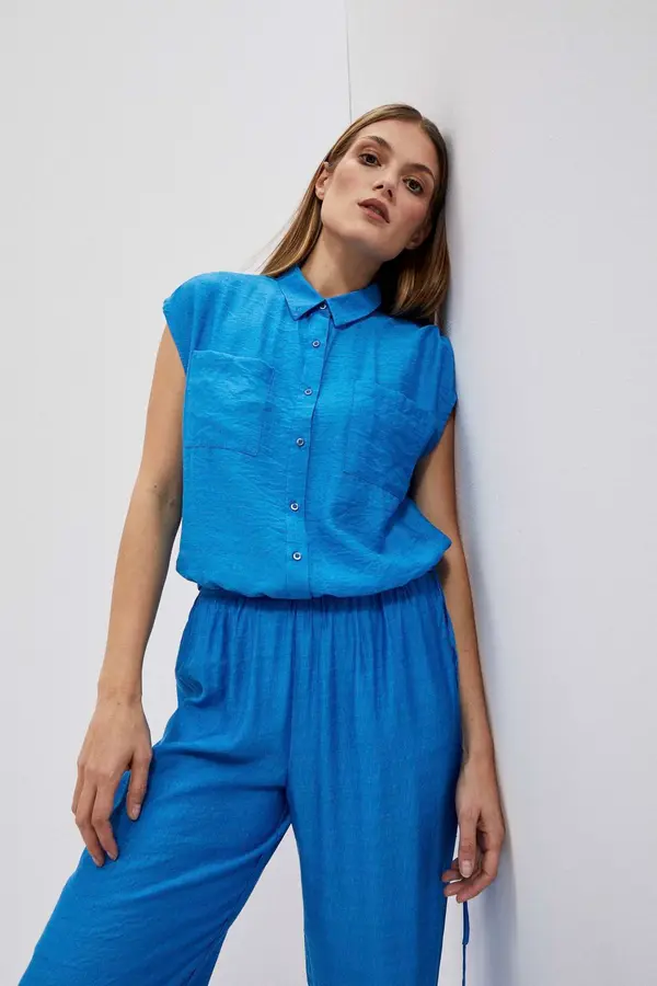Marisse Marisse Women's Shirt L-Ko-4045 Fresh Blue