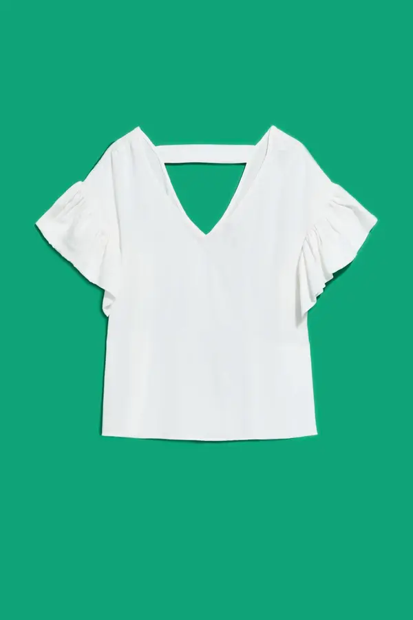 Marisse Marisse Women's Shirt L-Ko-4051 White