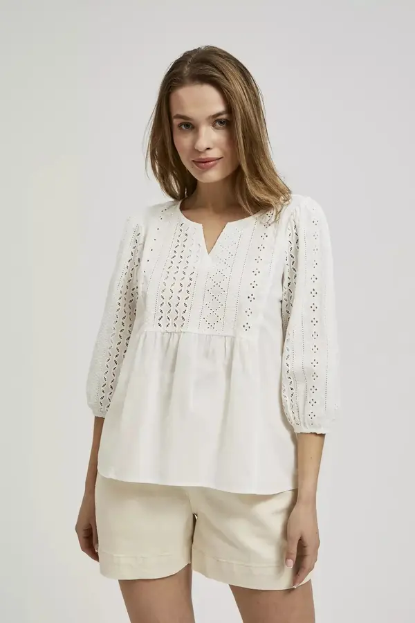 Marisse Marisse Women's Shirt L-Ko-4342 White