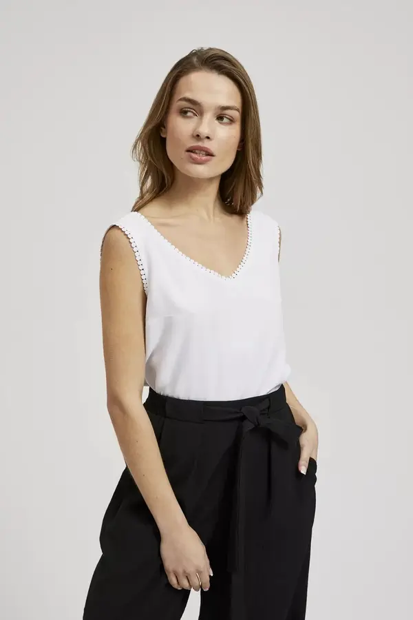 Marisse Marisse Women's Shirt L-Ko-4354 White