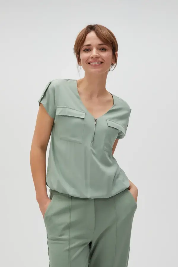 Marisse Marisse Women's Shirt L-Ko-4606 Olive