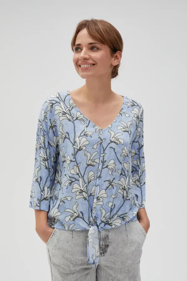Marisse Marisse Women's Shirt L-Ko-4611 Blue