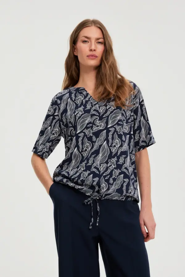 Marisse Marisse WOMEN'S SHIRT L-KO-4934 NAVY