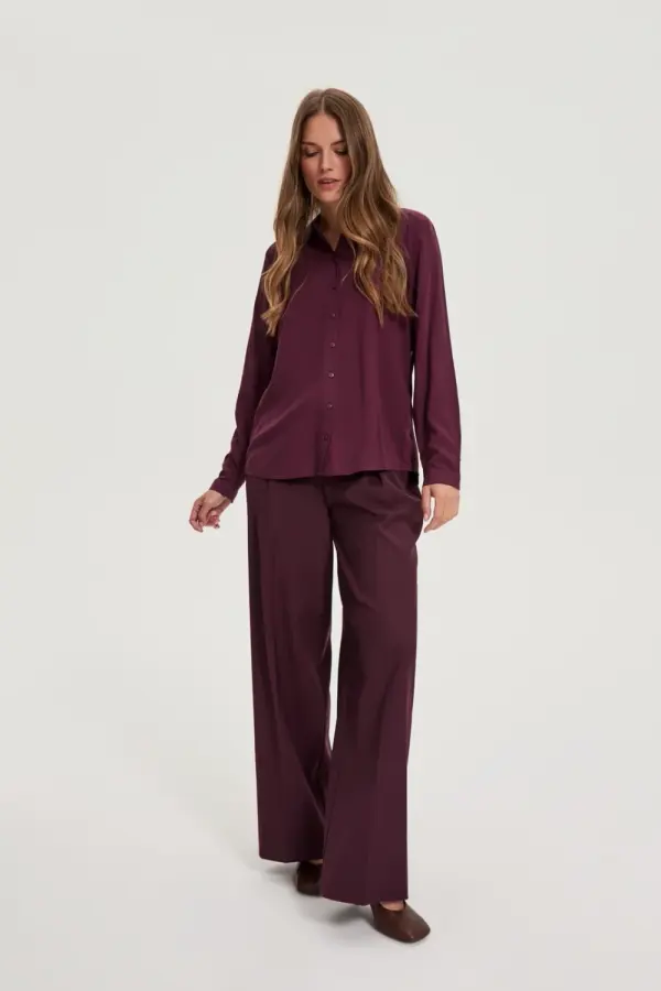Marisse Marisse WOMEN'S SHIRT Z-KO-4822 BURGUNDY