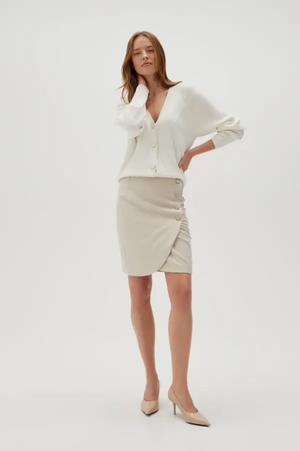 Marisse Marisse Women's Skirt L-Sc-4605 L.Beige
