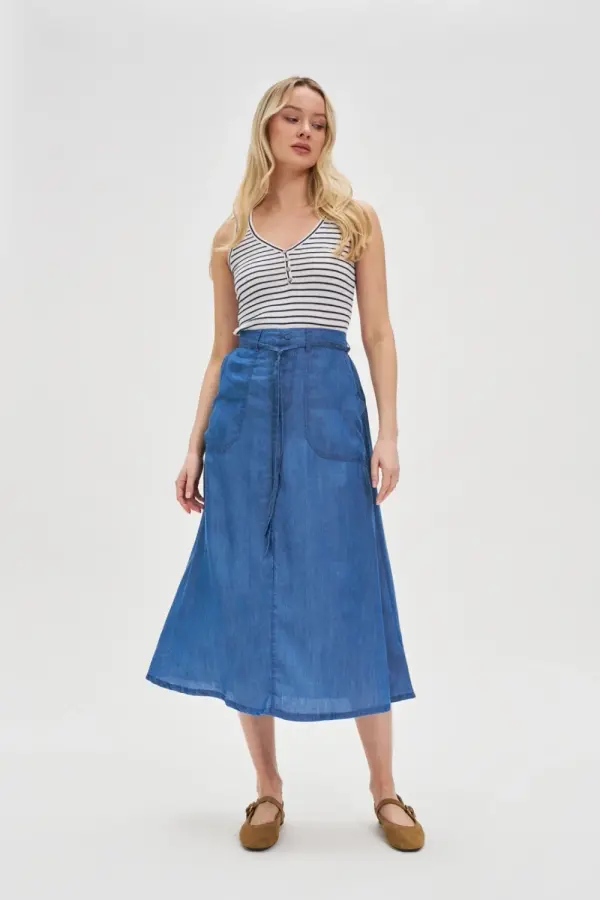 Marisse Marisse Women's Skirt L-Sc-4608 Blue
