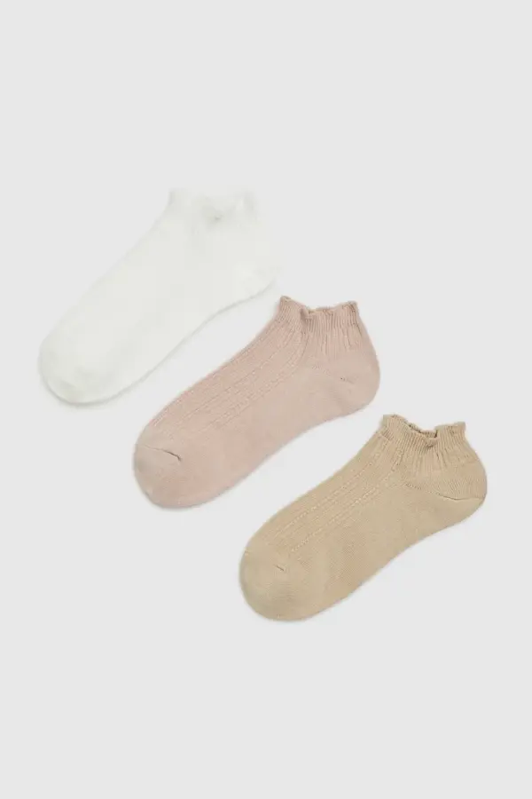Marisse Marisse Women's Socks L-Sk-4609 Off White