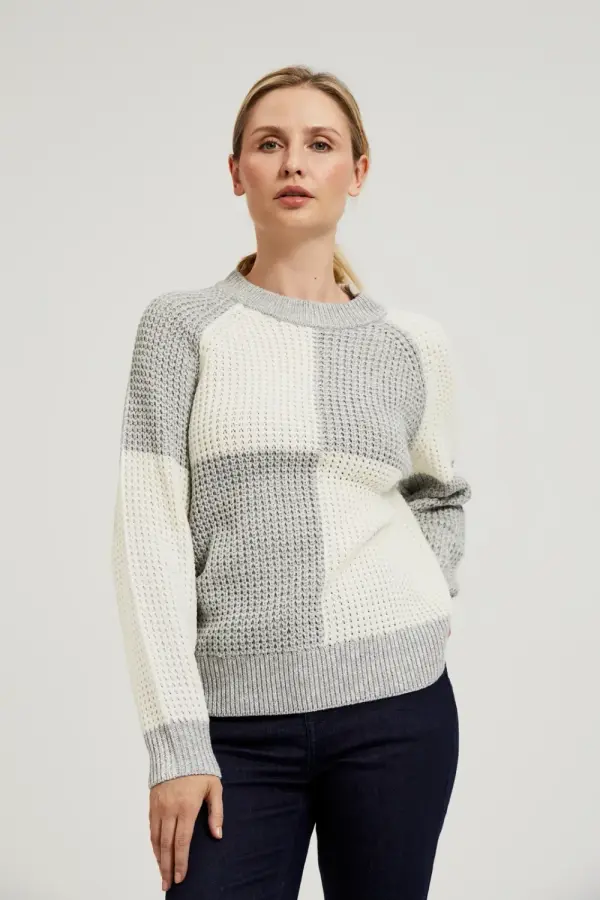Marisse Marisse Women's Sweater Z-Sw-4500 Off White_Grey