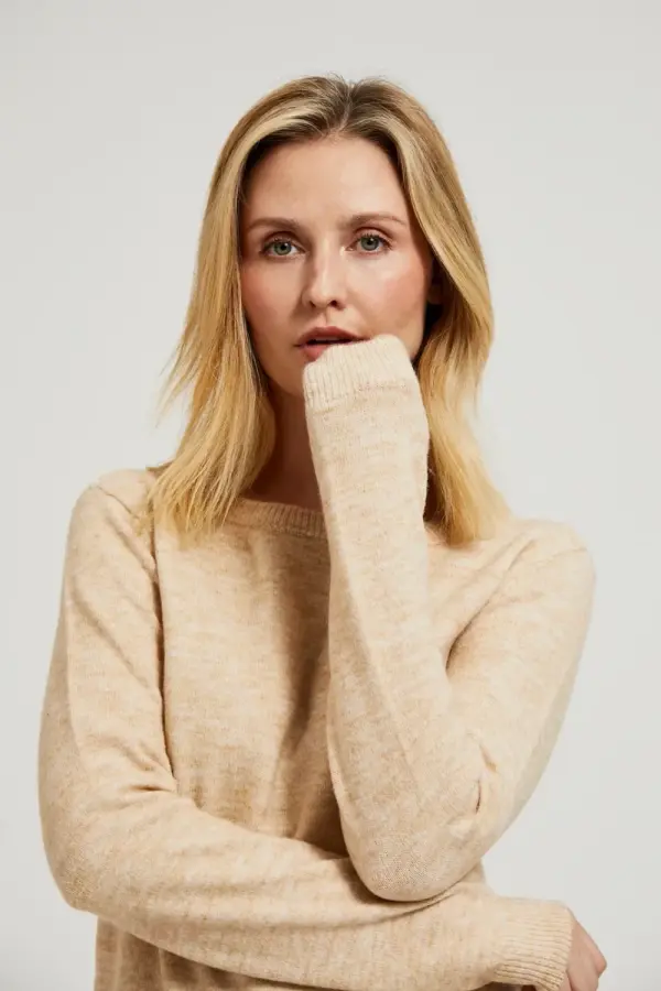 Marisse Marisse Women's Sweater Z-Sw-4510 Beige Mel