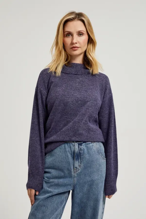 Marisse Marisse Women's Sweater Z-Sw-4511 D.Violet Mel