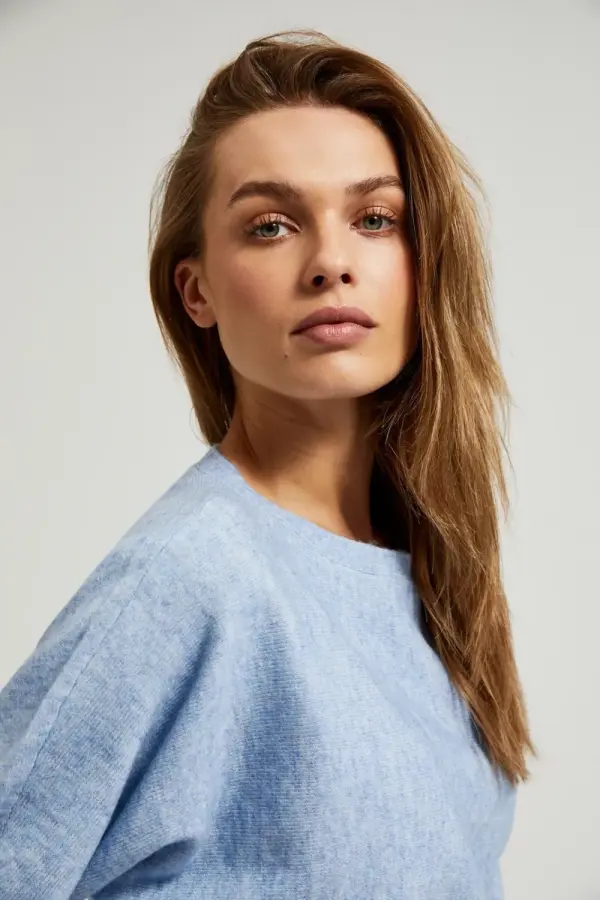 Marisse Marisse Women's Sweater Z-Sw-4512 L.Blue Mel
