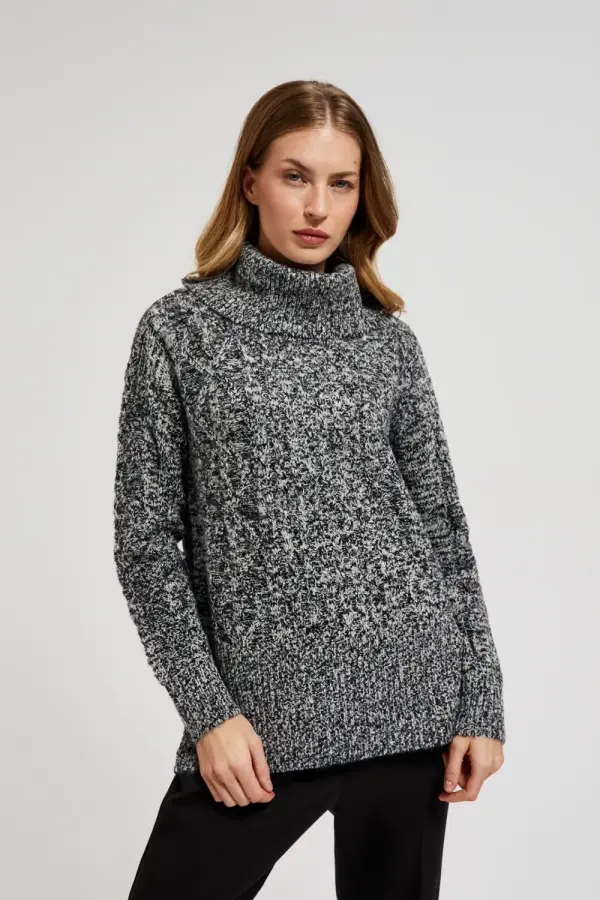 Marisse Marisse Women's Sweater Z-Sw-4545 Black Mel