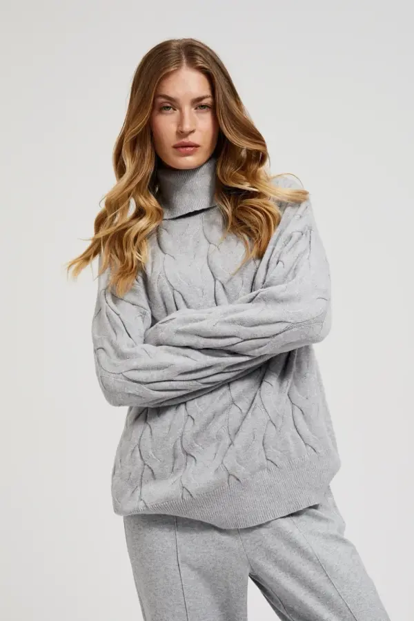 Marisse Marisse Women's Sweater Z-Sw-4564 Grey Mel