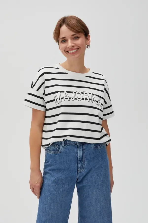 Marisse Marisse Women's Sweatshirt L-Bl-4601 Off White