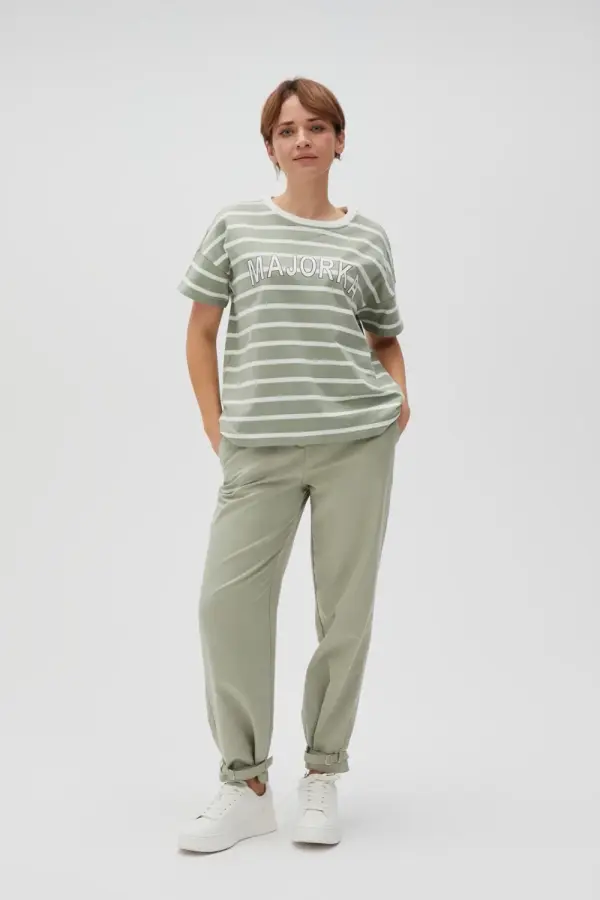 Marisse Marisse Women's Sweatshirt L-Bl-4601 Olive