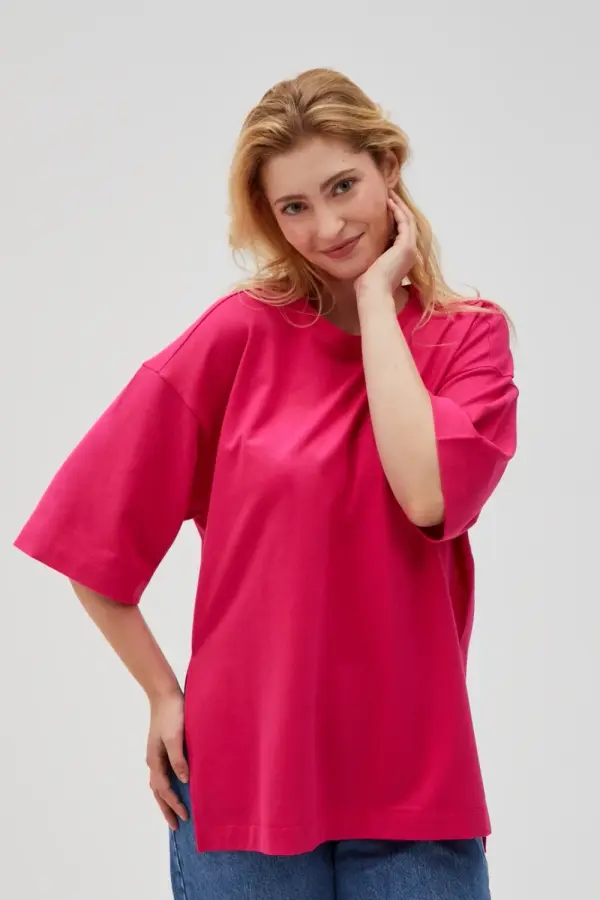 Marisse Marisse Women's Sweatshirt L-Bl-4602 Fuchsia