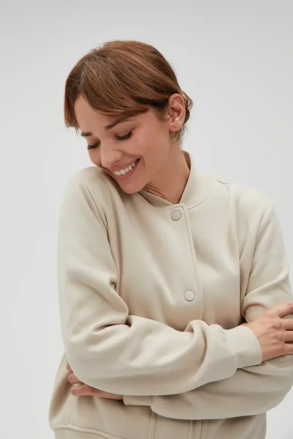 Marisse Marisse Women's Sweatshirt L-Bl-4610 L.Beige
