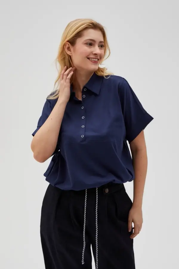 Marisse Marisse Women's Sweatshirt L-Bl-4613 Navy