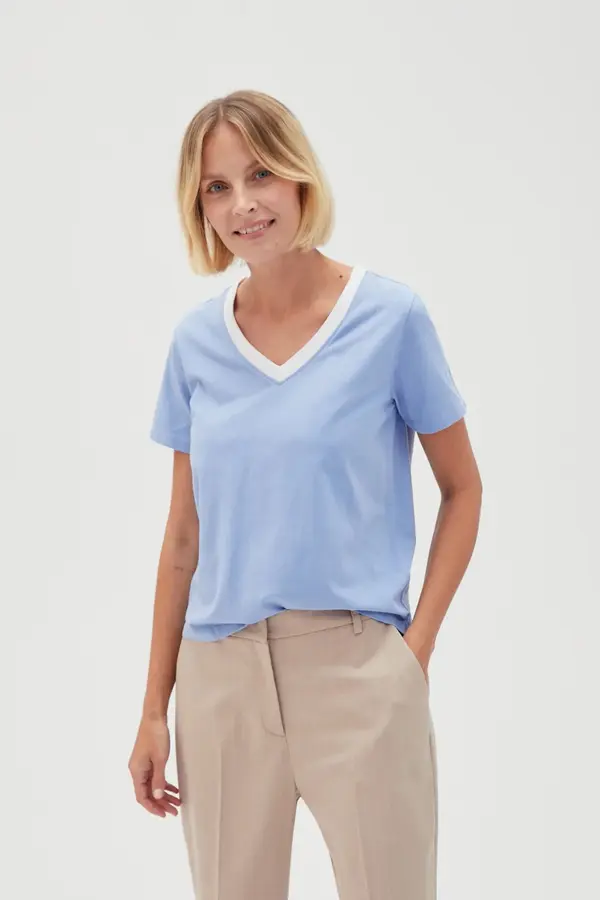Marisse Marisse Women's T-Shirt L-Ts-4600 Blue