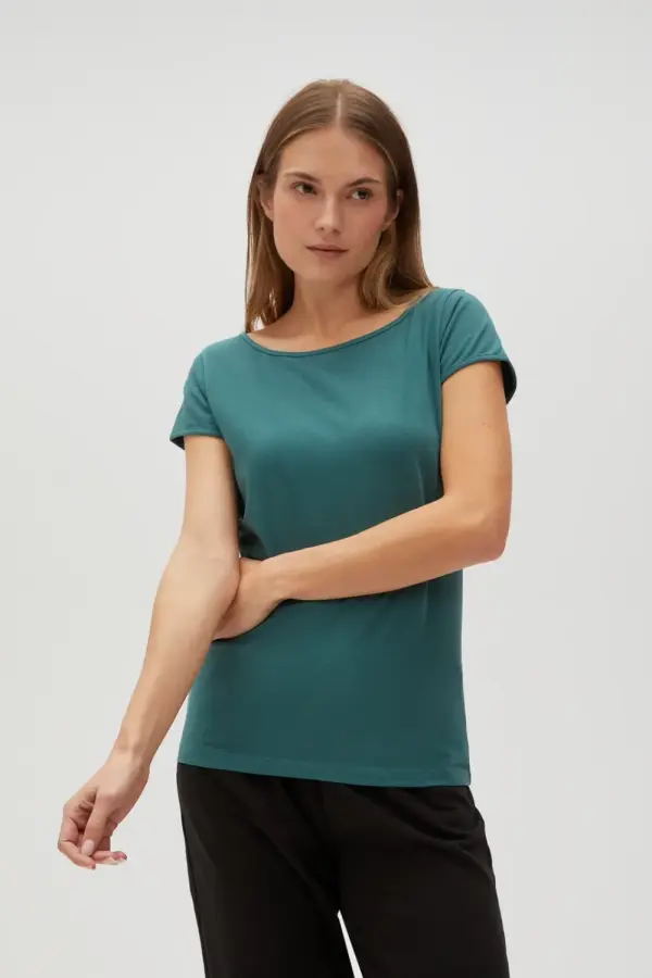 Marisse Marisse Women's T-Shirt L-Ts-4622 D.Green