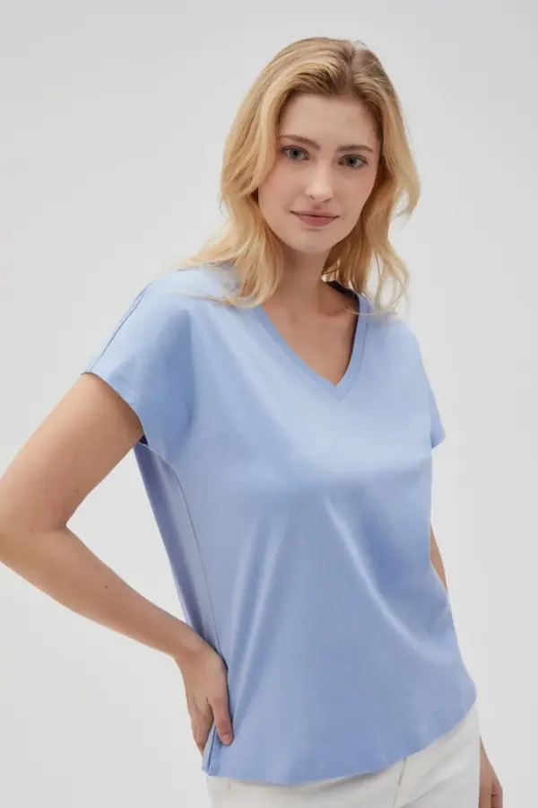 Marisse Marisse Women's T-Shirt L-Ts-4623 Blue