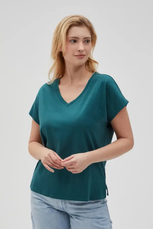 Marisse Marisse Women's T-Shirt L-Ts-4623 D.Green