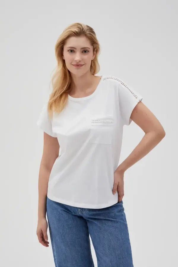 Marisse Marisse Women's T-Shirt L-Ts-4635 White