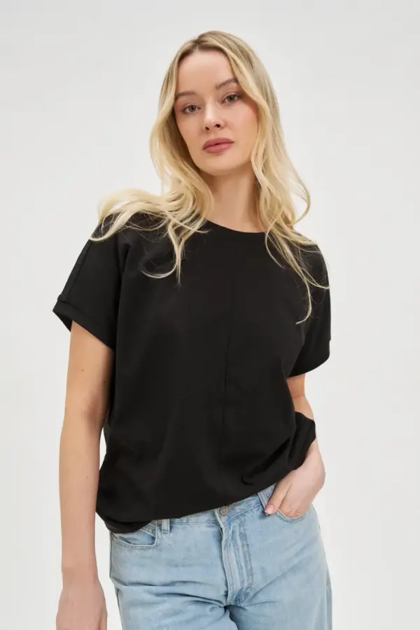 Marisse Marisse Women's T-Shirt L-Ts-4654 Black