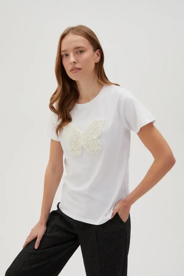 Marisse Marisse Women's T-Shirt Z-Ts-4533 White