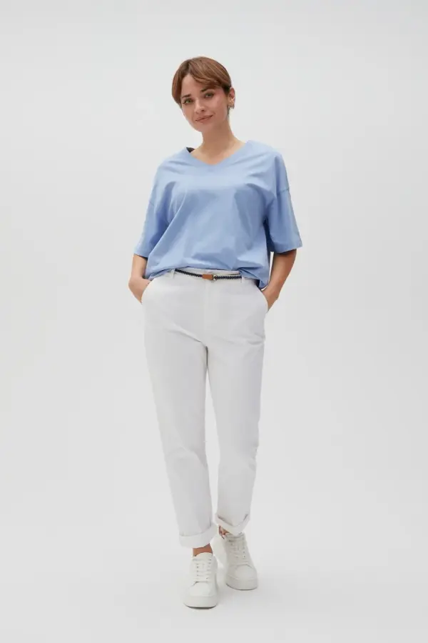 Marisse Marisse Women's Trousers L-Sp-4600 Off White