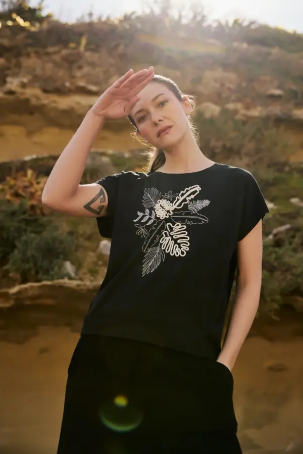 Marisse Marisse ženska crna majica kratkih rukava