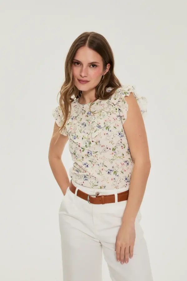 Marisse Marisse ženska majica kratkih rukava boje Off White
