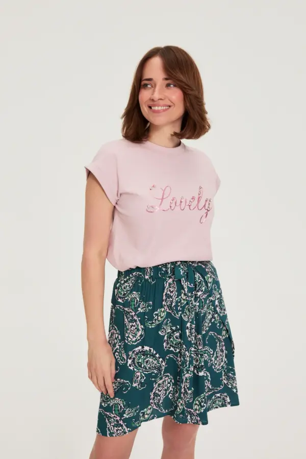 Marisse Marisse ženska majica kratkih rukava DUSTY PINK