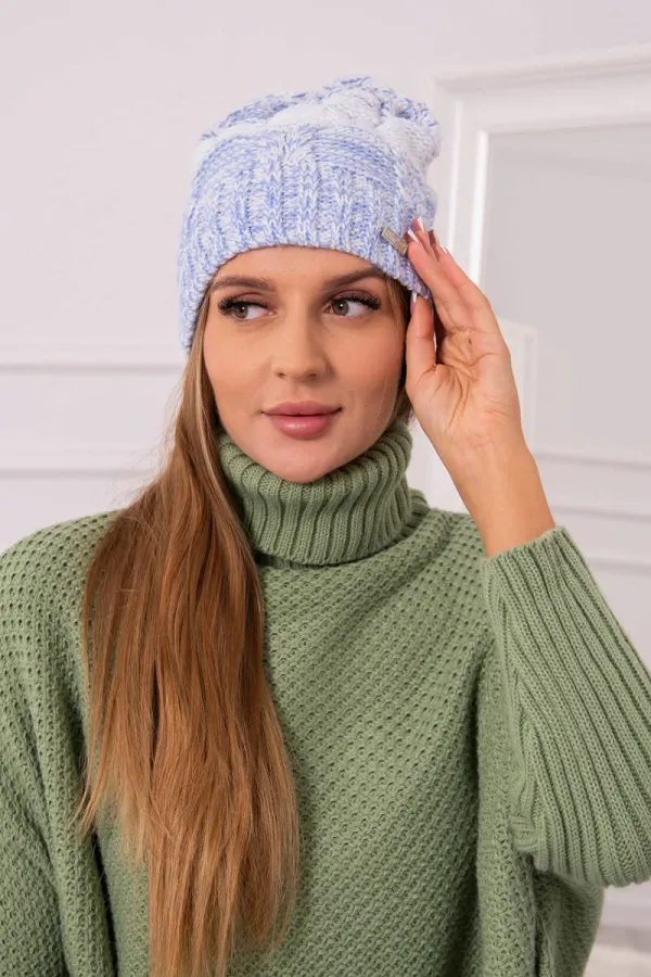 Kesi marka niezdefiniowana Cap with fleece Dolores K303 blue+white+jeans