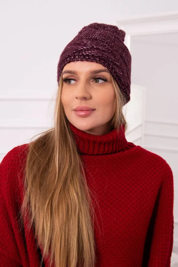 Kesi marka niezdefiniowana Cap with fleece Edyta K298 dark purple