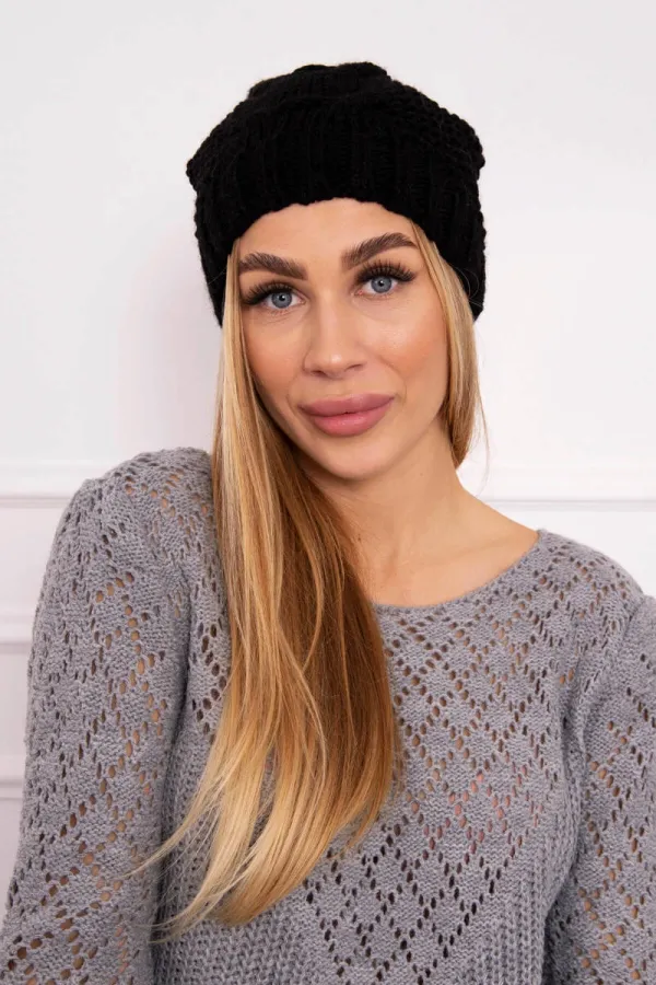 Kesi marka niezdefiniowana Cap with fleece Justyna K253 black