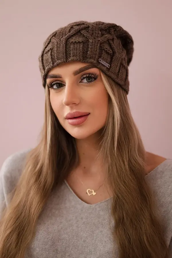 Kesi marka niezdefiniowana Cap with fleece Sonia K201 brown
